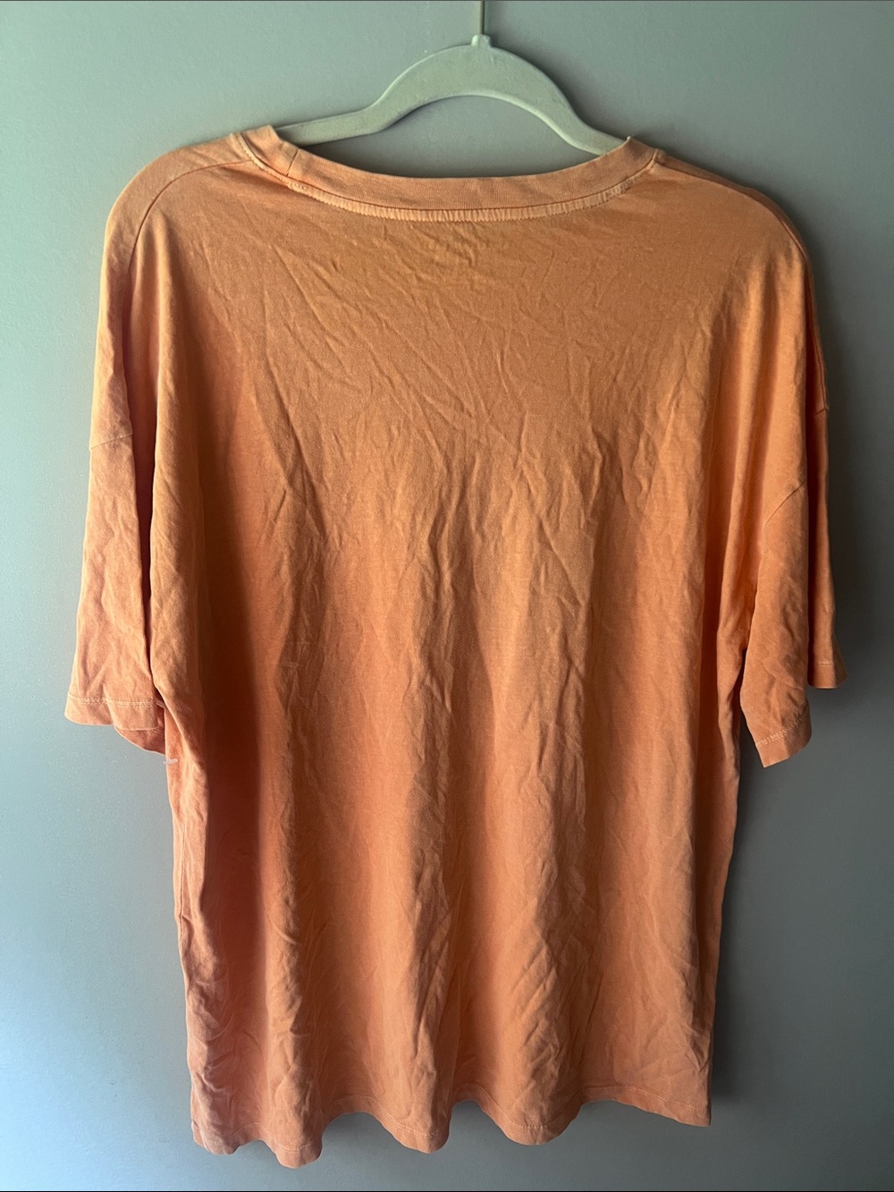 American Eagle Outfitters Orange Floral "happy to be here" Short Sleeve Tee - Picture 3 of 4